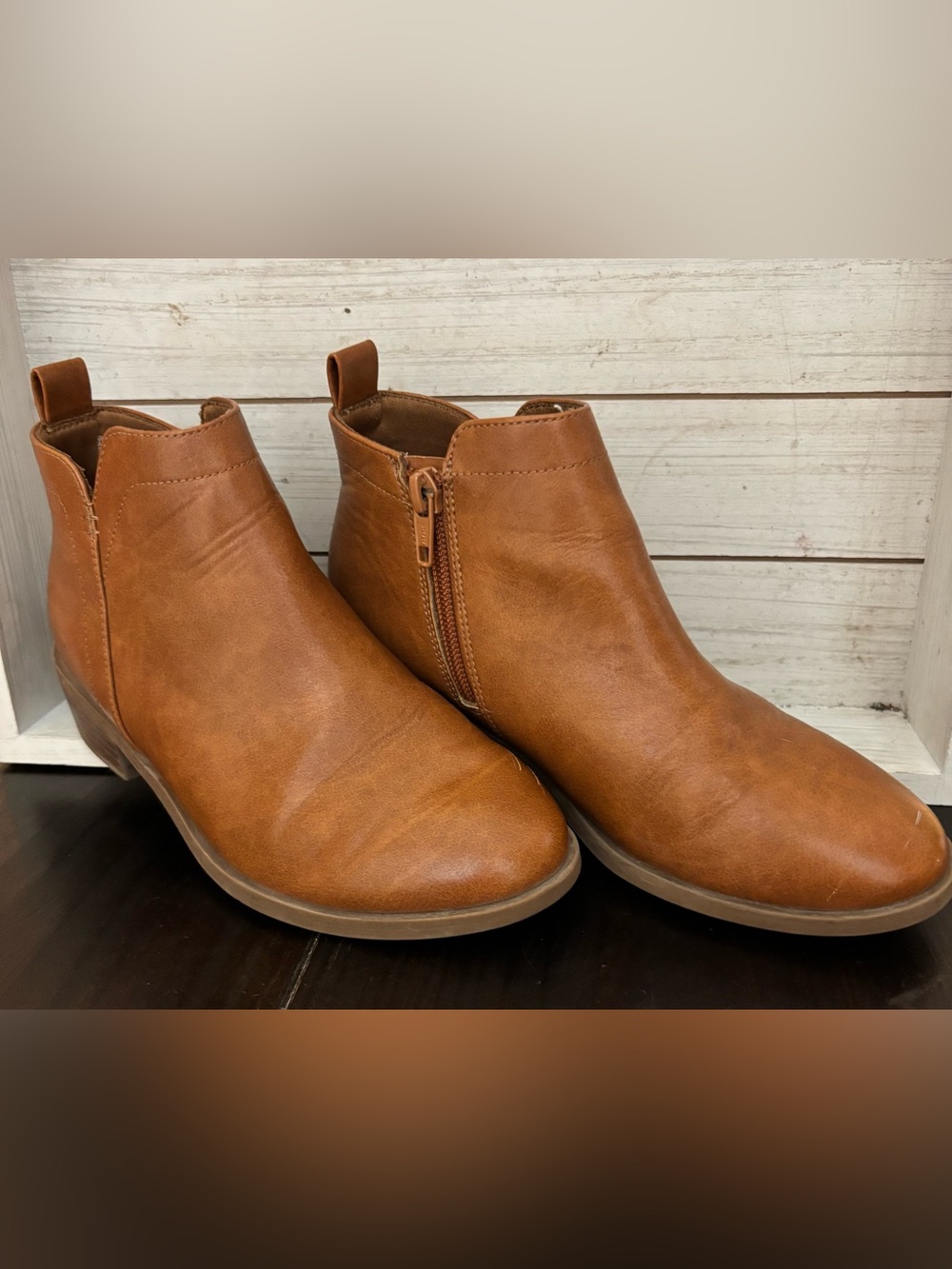 Girls Ankle Boots Low Heel Side Zipper Fall Winter Booties Outdoor Shoes